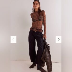 We The Free Good Luck Coated Barrel Jeans| New Moon | size 25